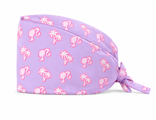 Barbie & Palm Trees scrub Hats